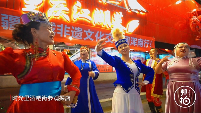 新疆塔城非遺文化交流團打卡渾河外灘